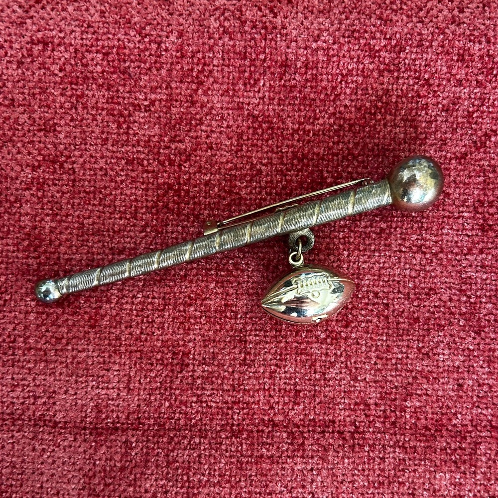 Vintage 1960s Football Fall Brooch Pin